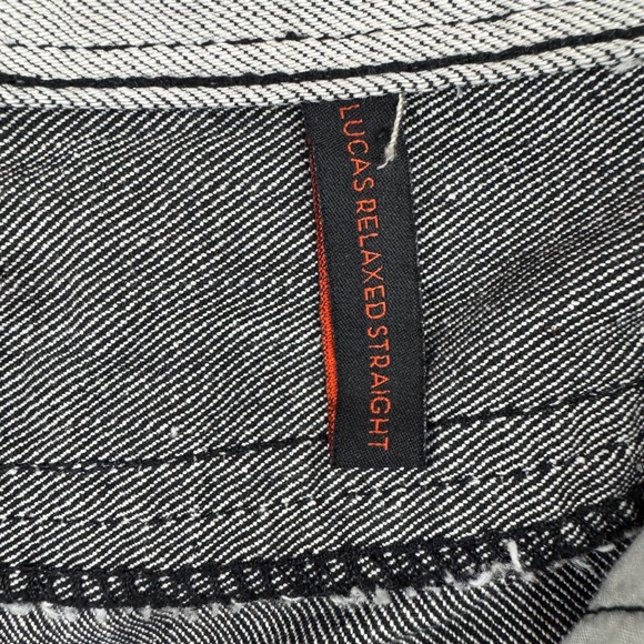 G by Guess Lucas Relaxed Straight Leg Mens Gray Distressed Stitch Jeans Sz. 33 - Picture 7 of 16